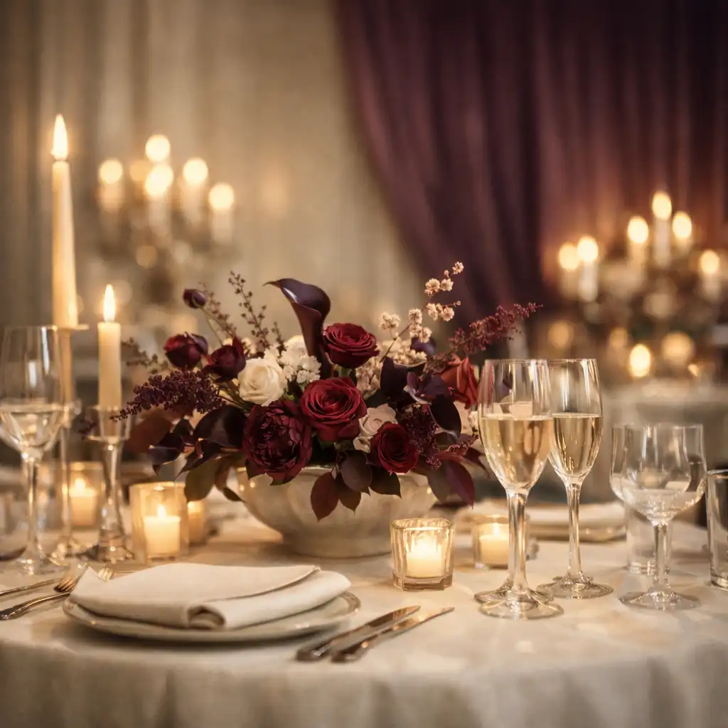 Milestone gala room with formal table styling
